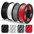 ANYCUBIC PLA Plus (PLA+), 3D Printer Filament 1.75mm Bundle, High Toughness, 1KG Spool, Black, White, Texture Grey, Pink, Red, Blue, Green, Orange, Yellow, Purple, 10KG in Total