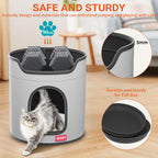 Cat House for Indoor Cats,Large Double Cat Beds Cave with Cat Scratcher Pad Toys w/Catnip,Soft Washable Cushion Cat House Shelter D15xH15in (Classy Grey Cardboard Cat Scratcher)