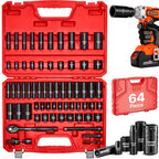 VEVOR 91-Piece 1/2" Drive Impact Socket Set, Deep & Shallow Kit