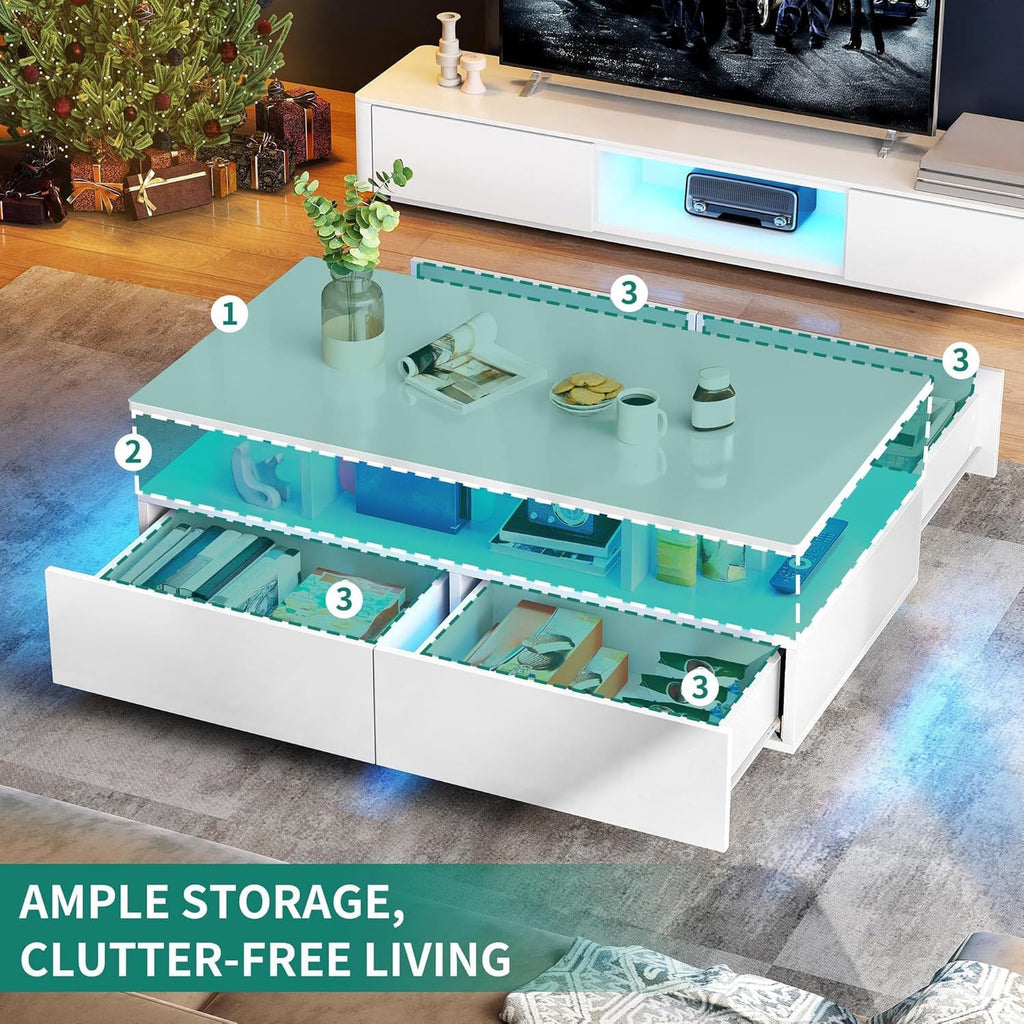 YITAHOME LED Coffee Tables for Living Room