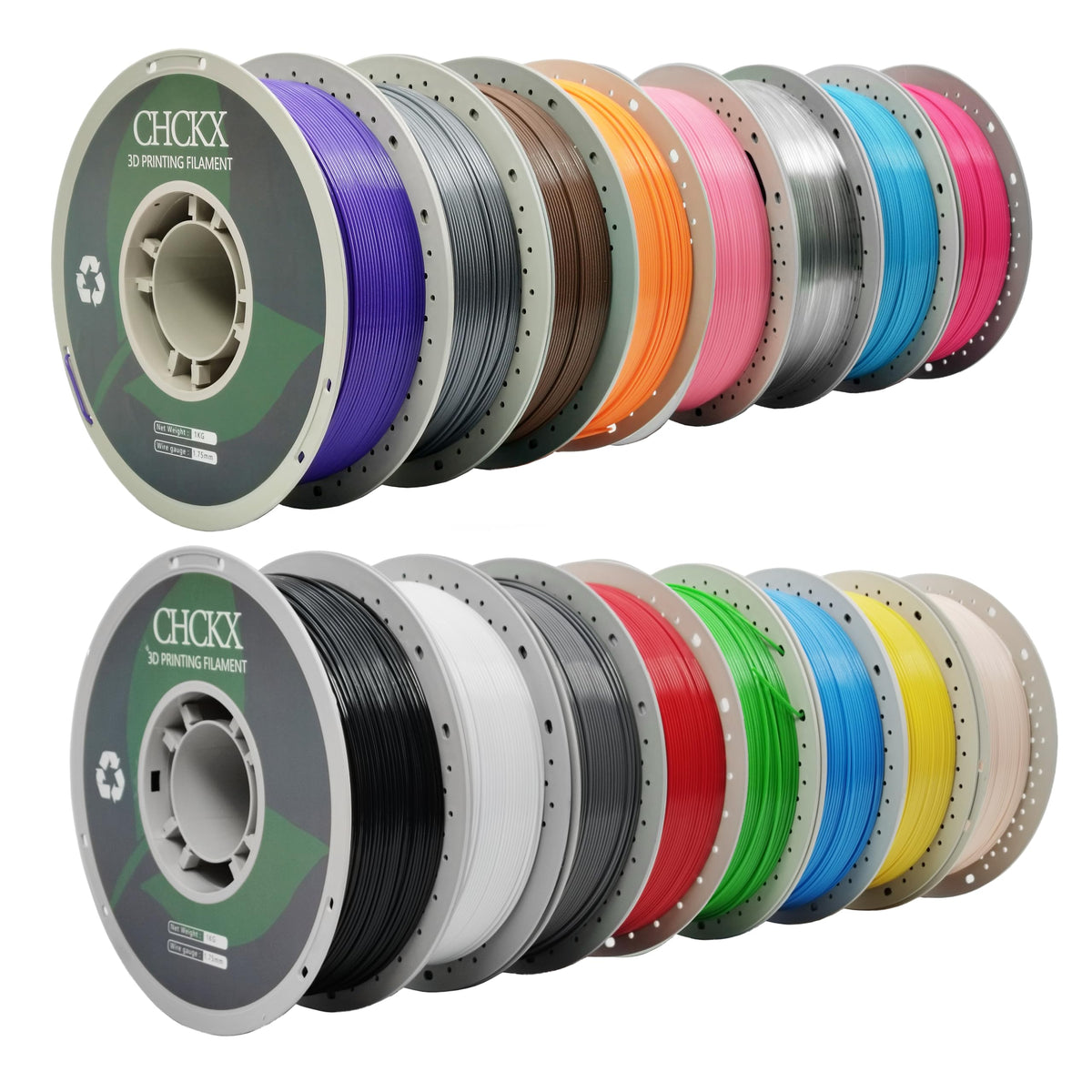 PETG 3D Printer Filament Bundle, 16Rolls,Dimensional Accuracy +/- 0.03 mm, 1kg Spool(2.2lbs), 1.75 mm Fit for Most 3D Printers,16-Multicolor Assortment