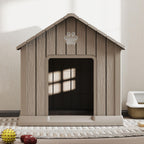 Bifanuo Dog House Outdoor Indoor for Small Dogs - Plastic Pet Shelter, Easy-Assemble & Weather-Resistant for Living Room, Balcony (Blue, 18" L x 22.4" W x 22.2" H)