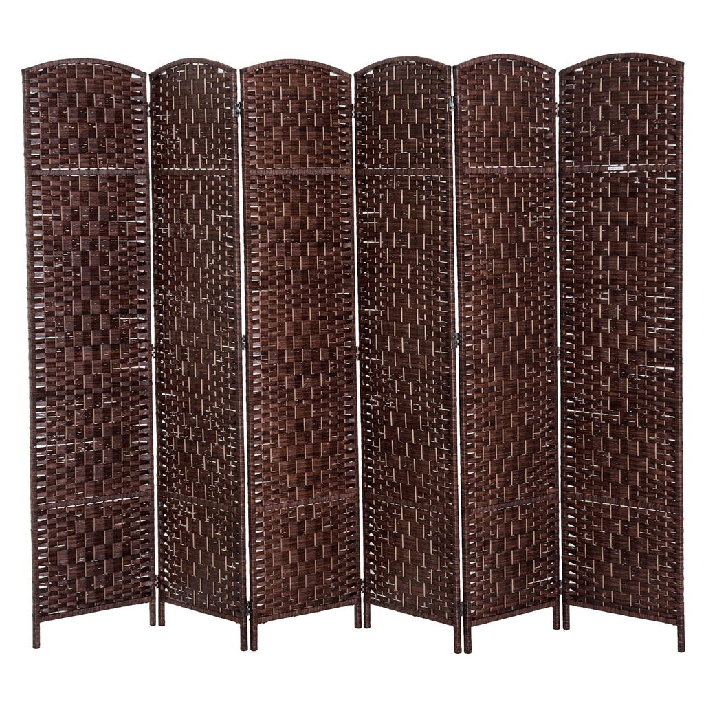 HOMCOM Room Divider 4-Panel, 6FT-Tall Folding Privacy Screen, Natural