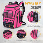 Goture Fishing Backpack with 4 Tackle Boxes,55L Tackle Backpack with Cooler