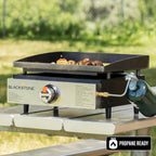 Blackstone 2142 Original 17” Tabletop Griddle with Low-Maintenance Stainless Steel Front Plate, Powder Coated Steel, Black