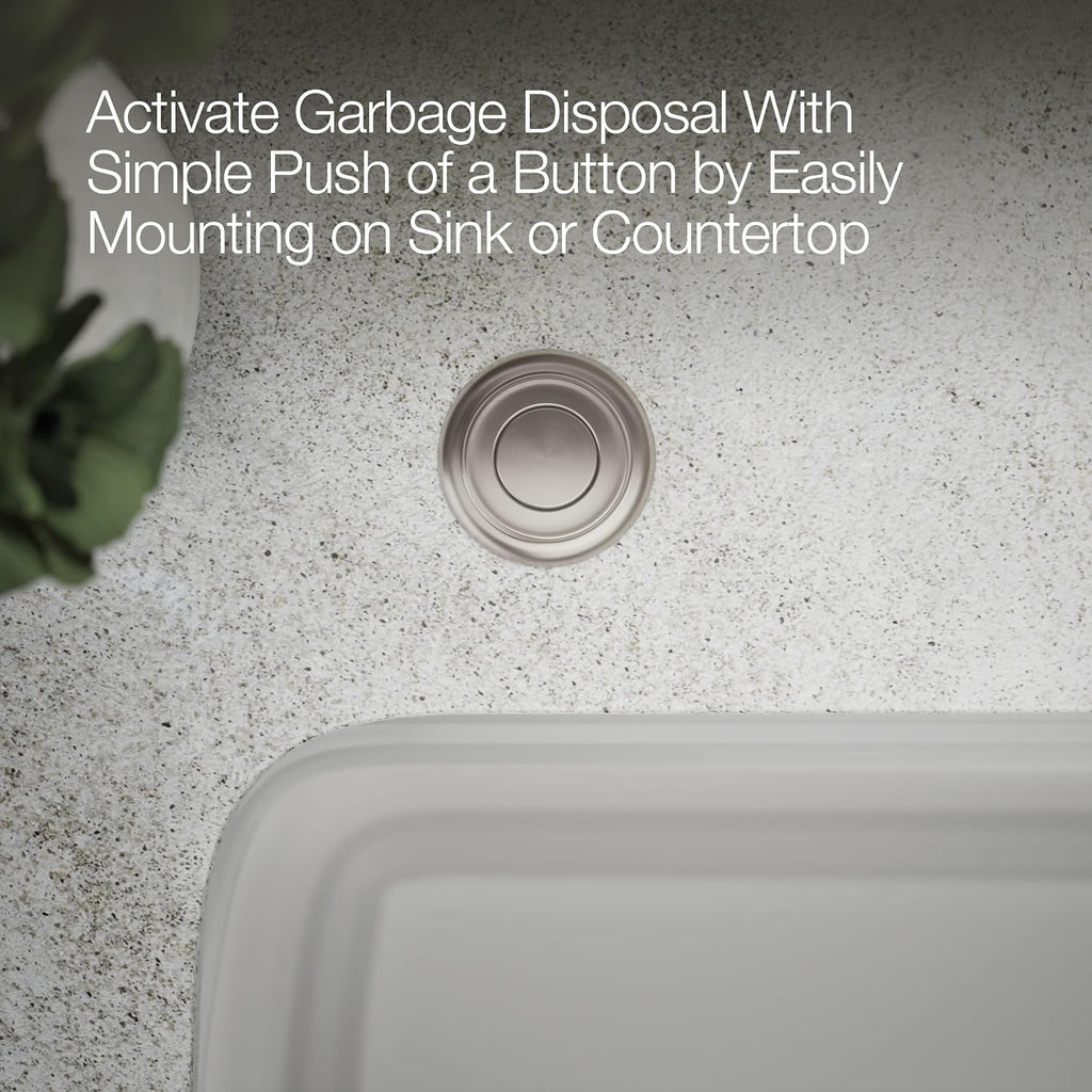 Kohler, 35723-VS, Garbage Disposal Air Switch Kit, Vibrant Stainless