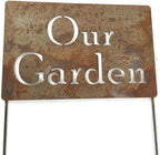 Funny Garden Stake 20 to 33 Inches Tall (Our Garden, XL 33" Tall)