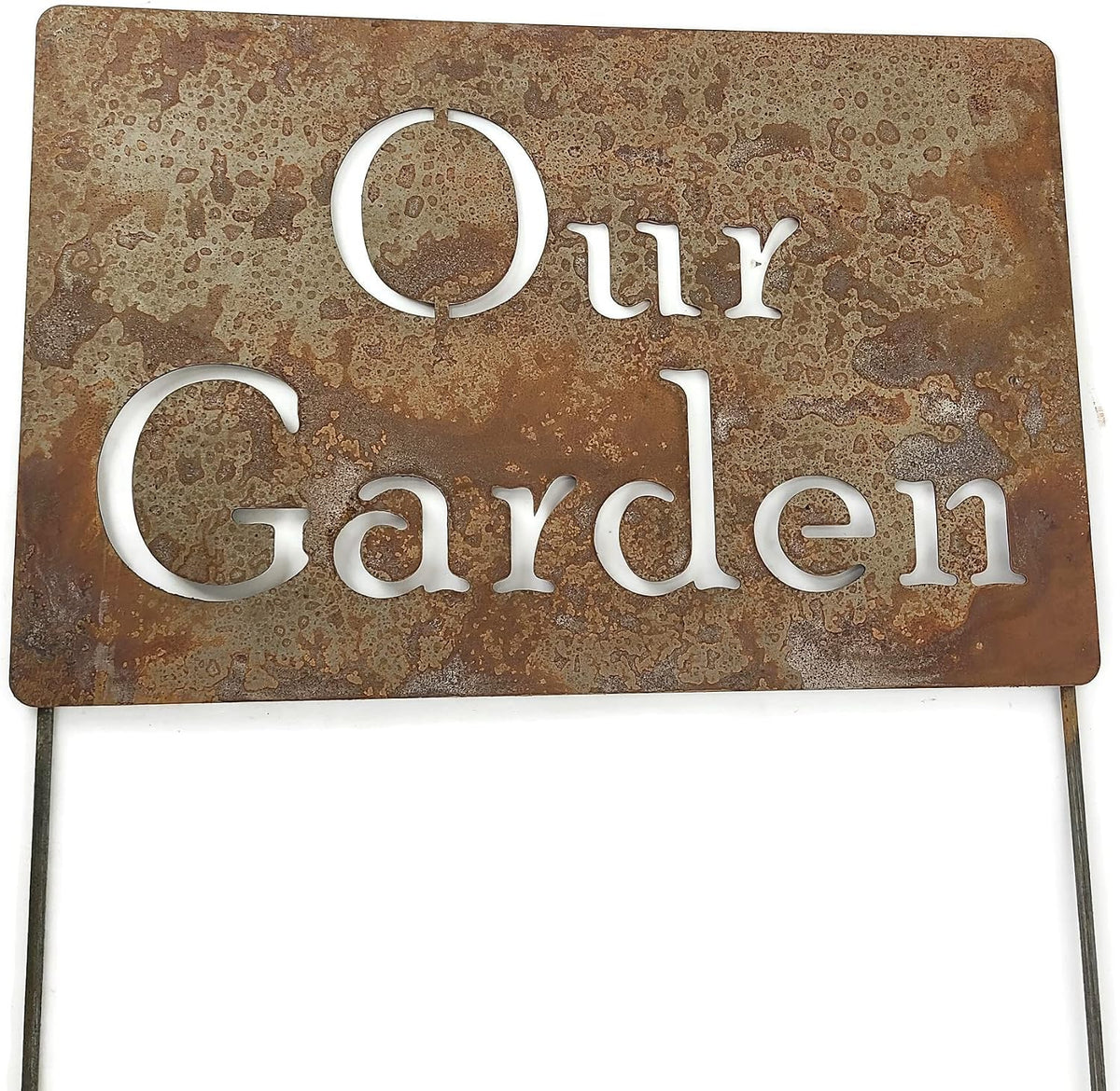 Funny Garden Stake 20 to 33 Inches Tall (Our Garden, XL 33" Tall)