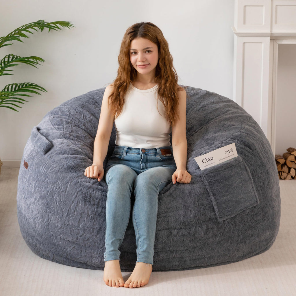 MAXYOYO Bean Bag Chair, Soft Bean Bag Sofa with Supportive Foam Filling