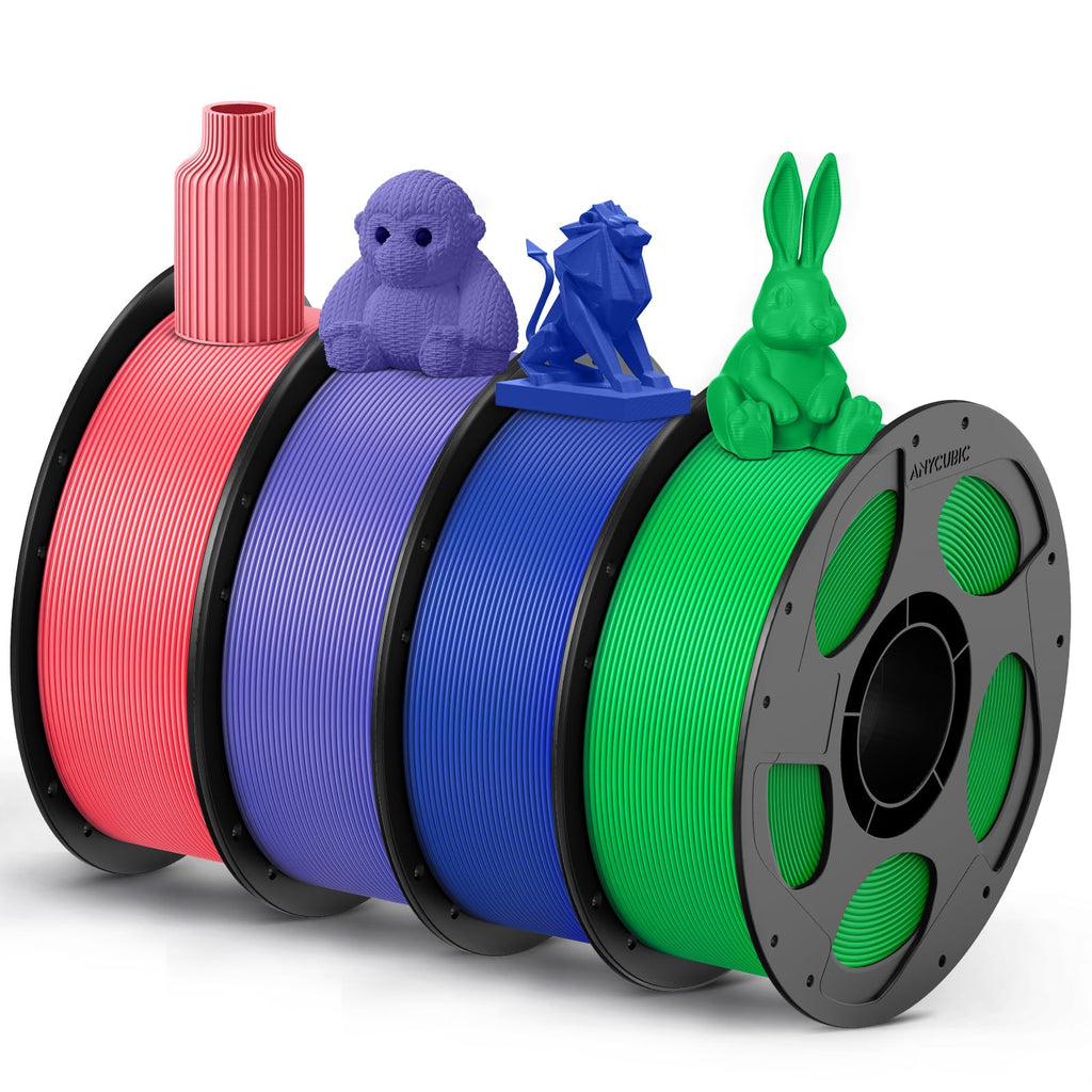 ANYCUBIC PETG Filament 1.75mm, Multicolor Bundle 10KG, Reusable Spool