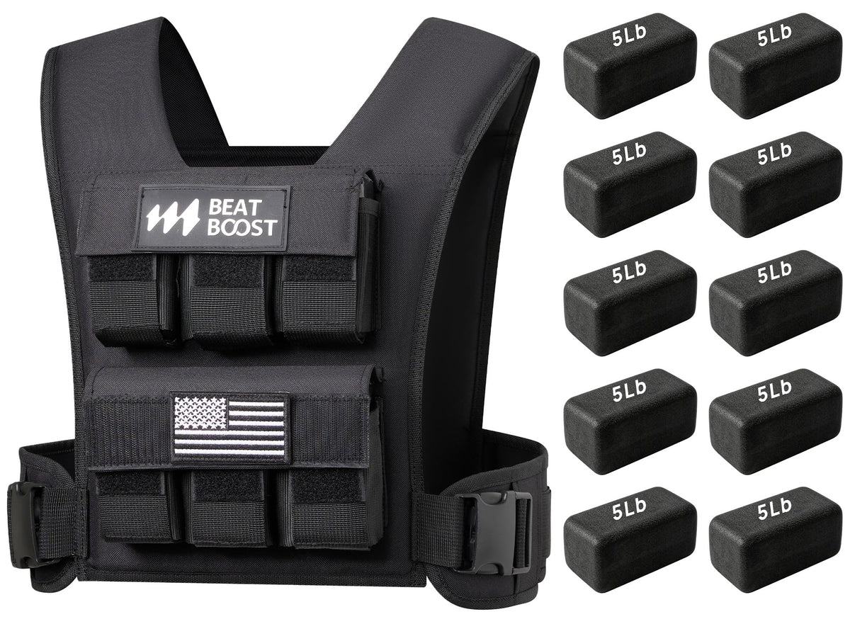 Weighted Vest Adjustable for Men, 20LB/30LB/40LB/50LB/60LB/70LB/80LB Vest
