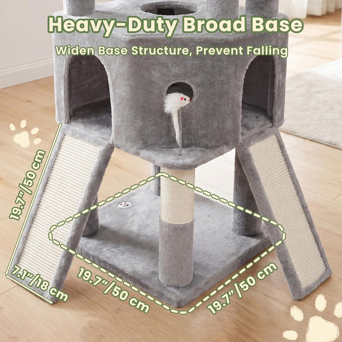 Cat Tree, 81.1" Tall Heavy Duty Cat Tower for Large Cats VCT032W