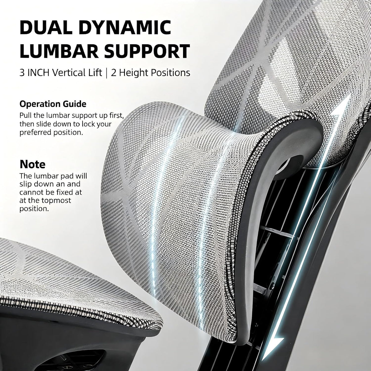 Ergonomic Office Chair, Mesh Computer Chair,400lbs Capacity