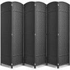 Sorbus Foldable Room Divider, Mesh Privacy Screen (6 Panel, Black)