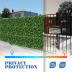 ECOOPTS 20"x20" Faux Ivy Privacy Fence Screen Artificial Boxwood Panels Topiary Hedge Plants for Indoor Outdoor Decoration, #3 Mixed Leaves, 28 Packs
