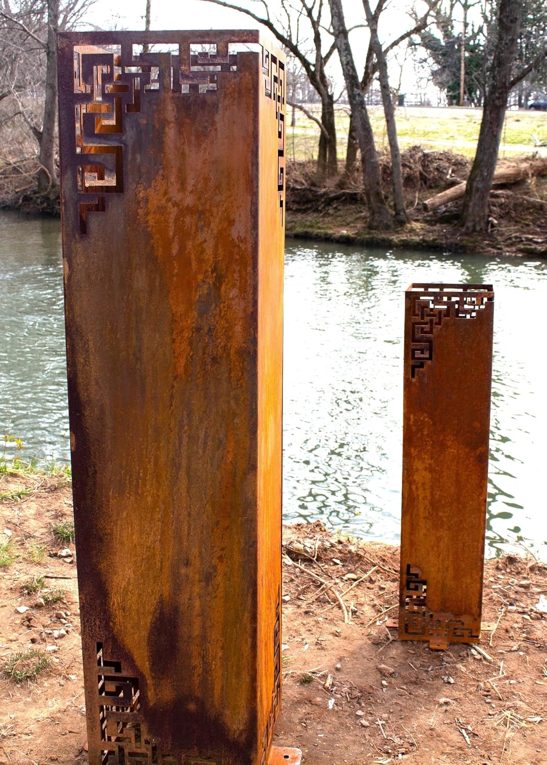 Asian Garden Columns (18" T x 4.5" W x 4.5" D with LID)