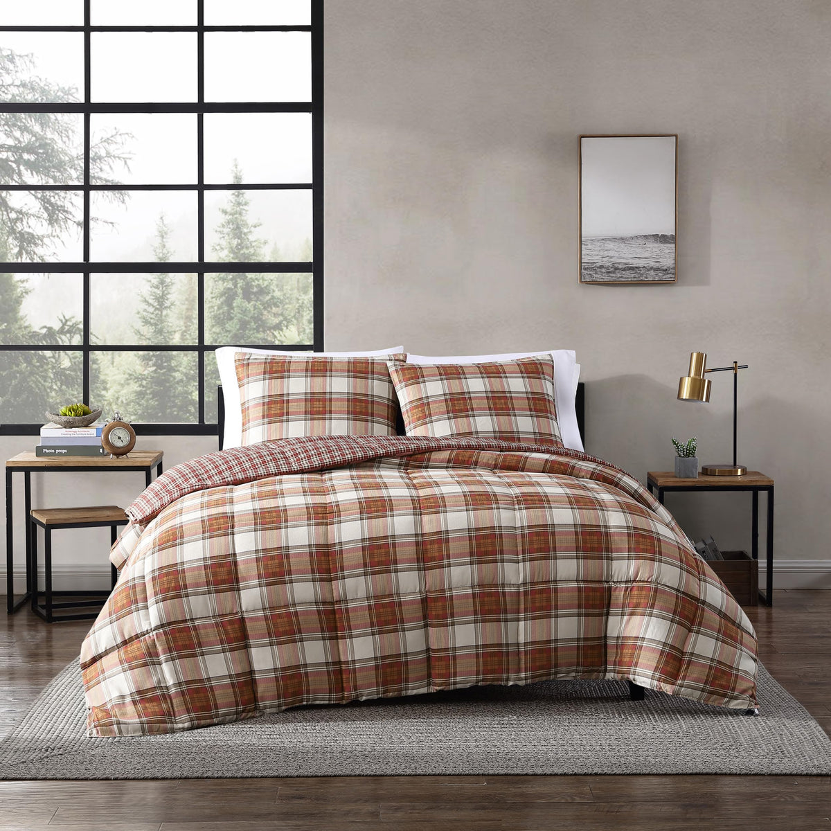 Eddie Bauer - Queen Duvet Cover Set with Shams