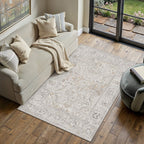 HUGEAR 8x10 Beige Neutral Area Rugs Washable Rug Carpet