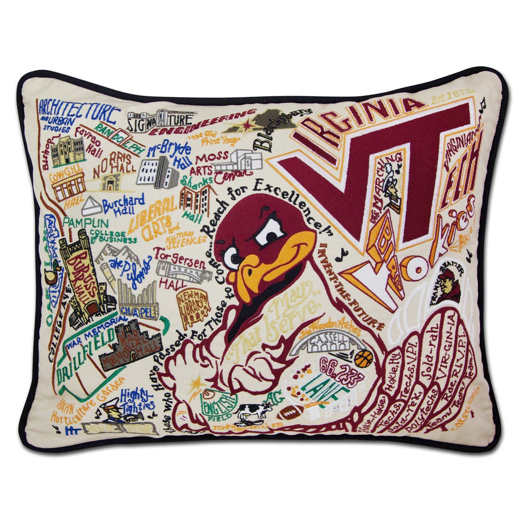 Catstudio Texas A&M Aggies Hand Embroidered Throw Pillow