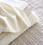 Pine Cone Hill Washed Linen Ivory Solid Linen Quilt, King