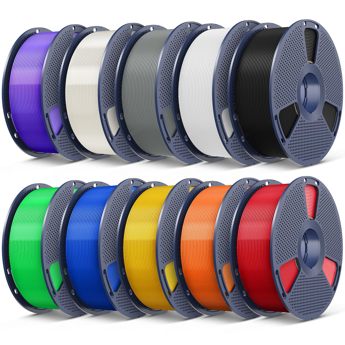 SUNLU PLA Plus Filament 1.75mm, 10KG Bundle, Black & White