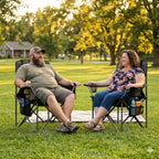 FAIR WIND 2-Pack Padded Oversized Camping Chair Heavy Duty for Adults