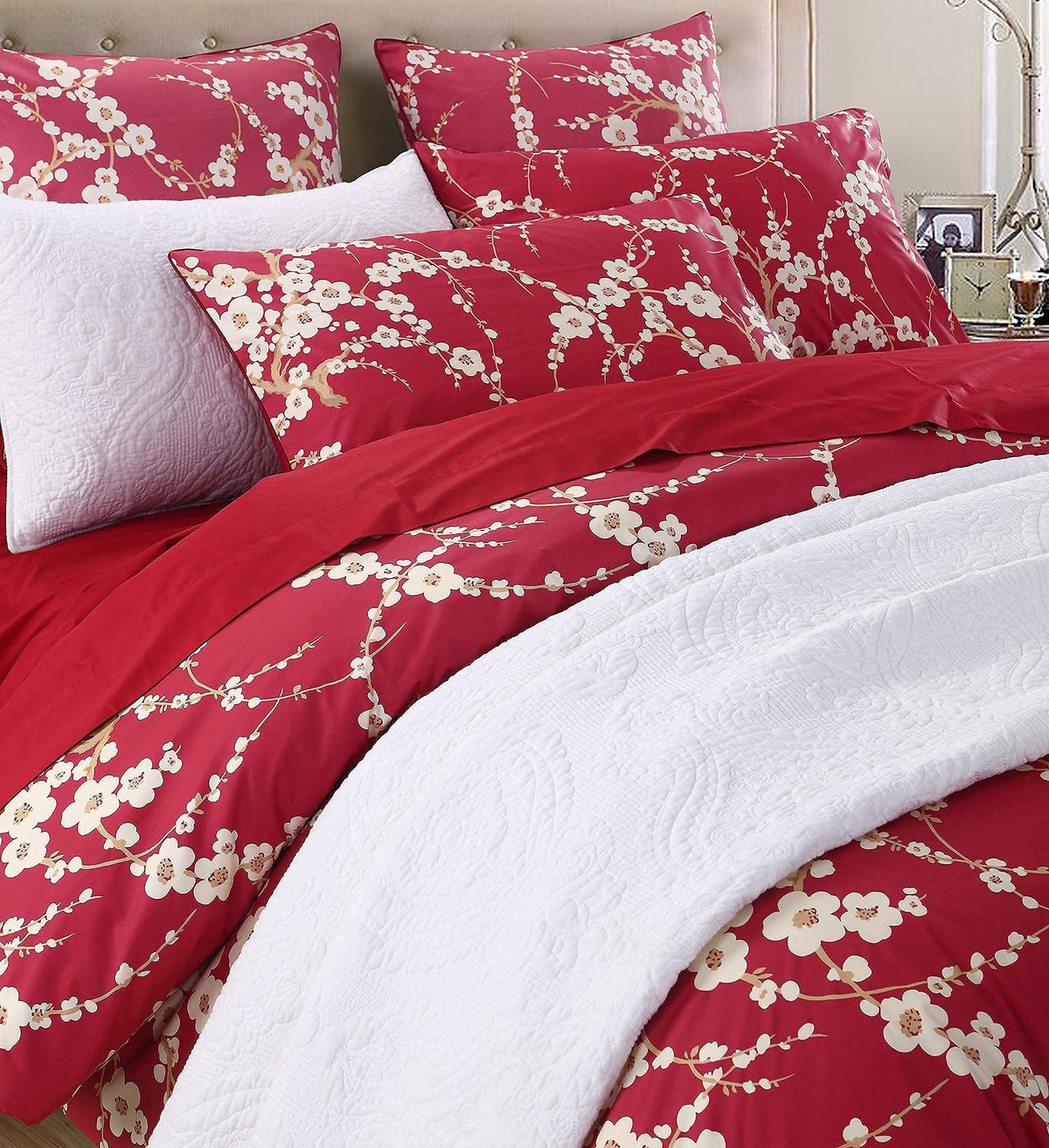 Brandream Paisley Duvet Cover King Size Gold Classy Regal Themed Luxurious Boho Bedding Super Soft Egyptian Cotton 3 Piece Modern 800-Thread-Count Duvet Quilt Cover Set