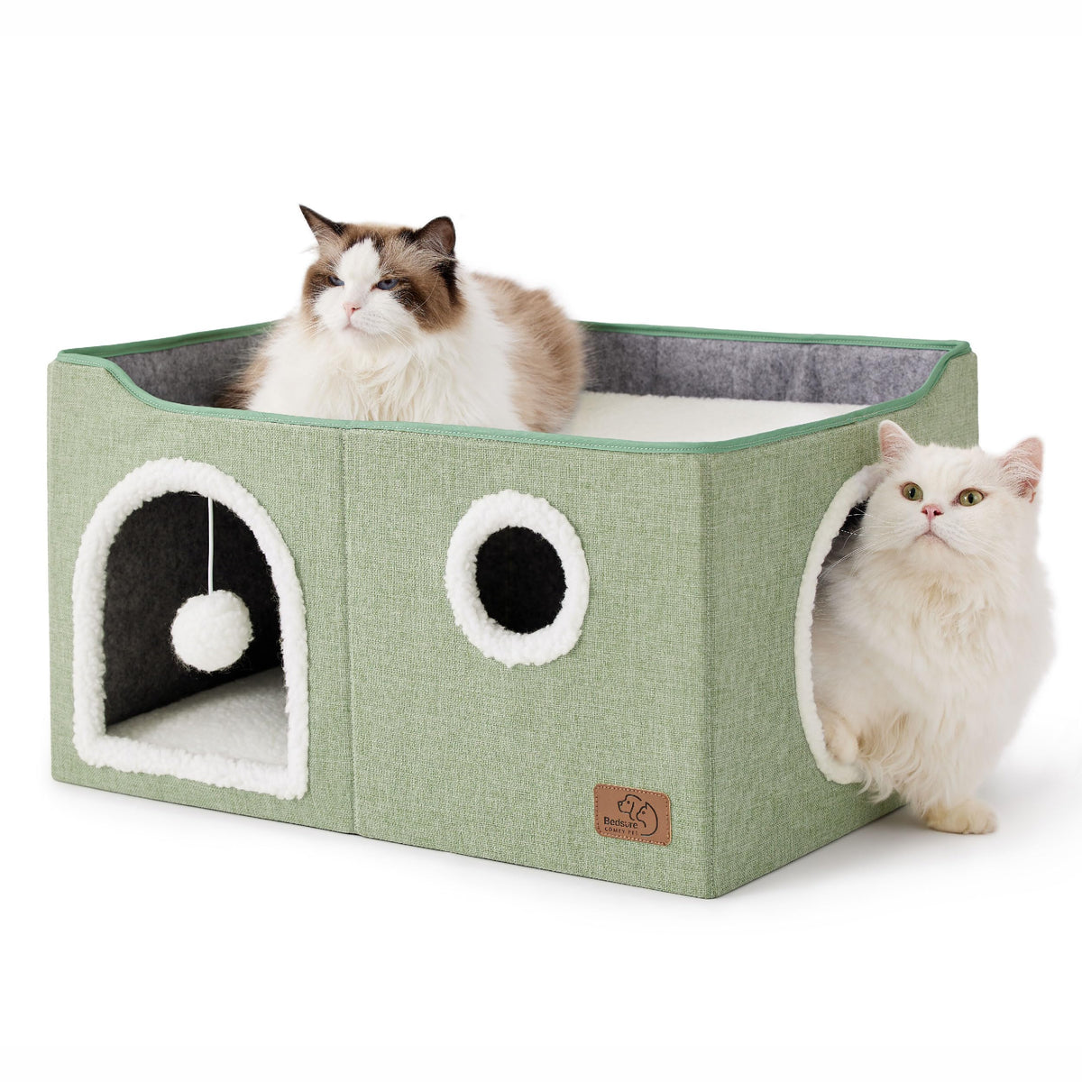 Bedsure 3-Level Cat Tree for Indoor Cats with Scratching Post,Grey