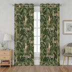 Sun Leopard Curtains 2 Panels, Sunburst Cheetah Blackout Curtains