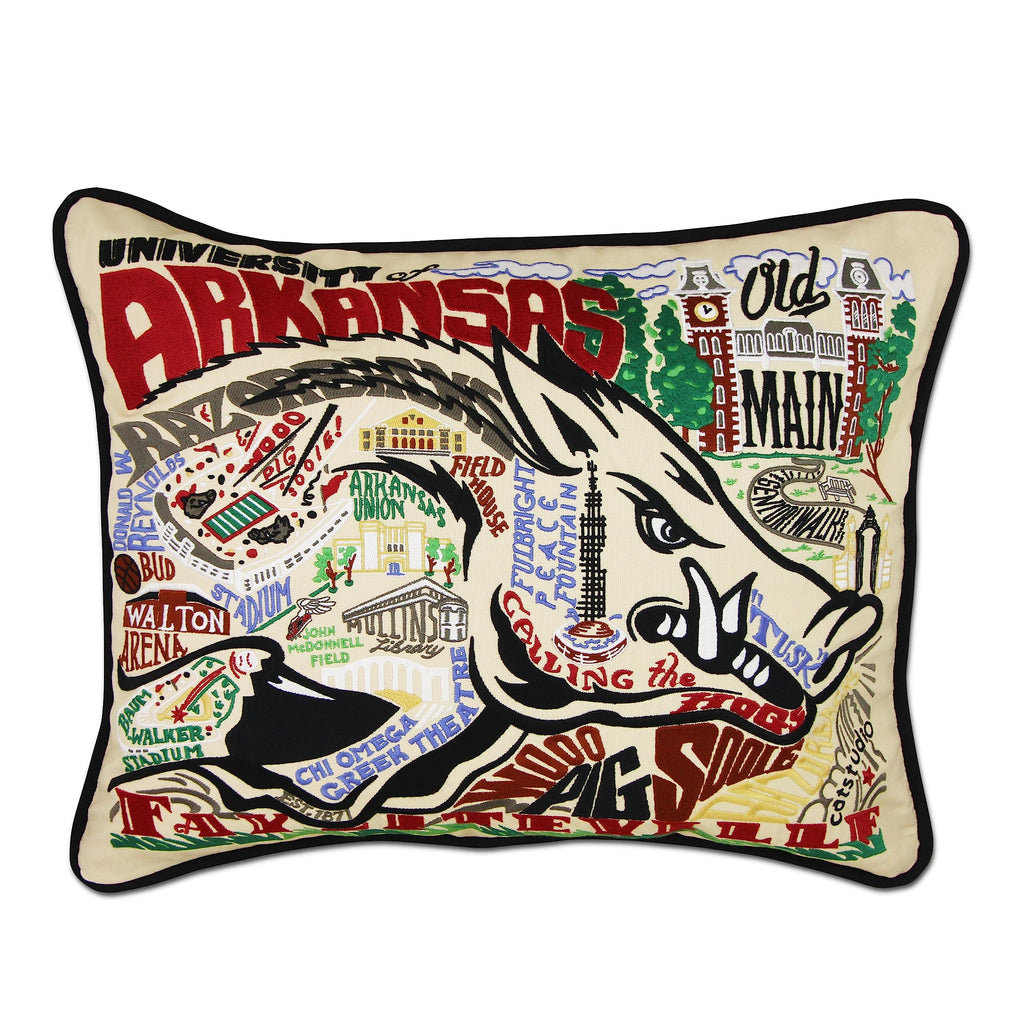 Catstudio Texas A&M Aggies Hand Embroidered Throw Pillow