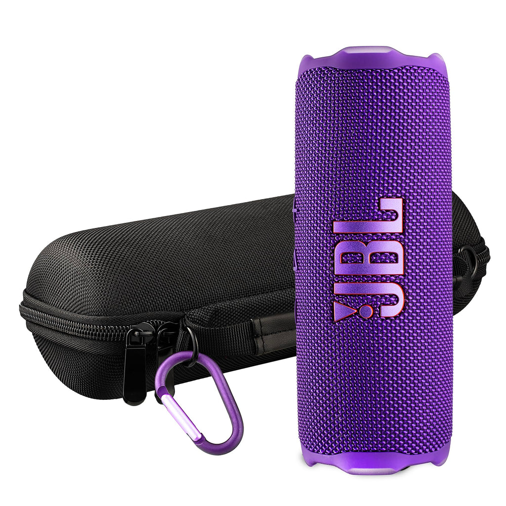 JBL FLIP 7 (Blue) Waterproof Portable Speaker Bundle with X-Halo Hardcase (Black)