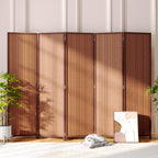 JOSTYLE Bamboo Room Divider, 6-Panel Folding Privacy Screen, 6 ft. Tall