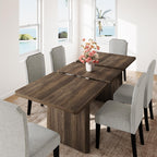GarveeHome 63" Long Oval Dining Table with Wooden Base for 4-6 People