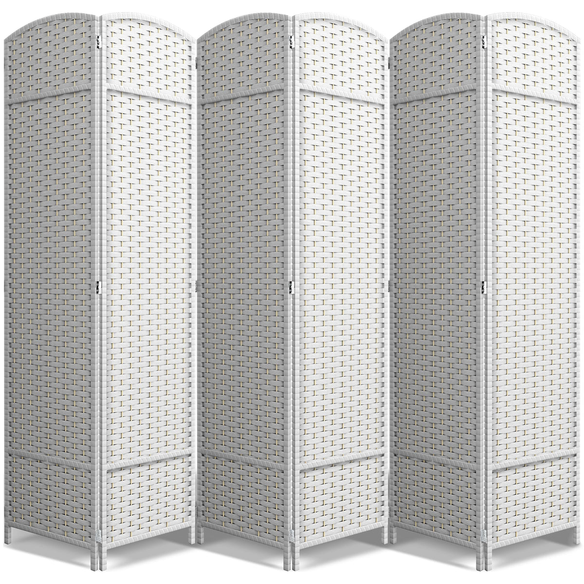 Sorbus Foldable Room Divider, Mesh Privacy Screen (6 Panel, Black)