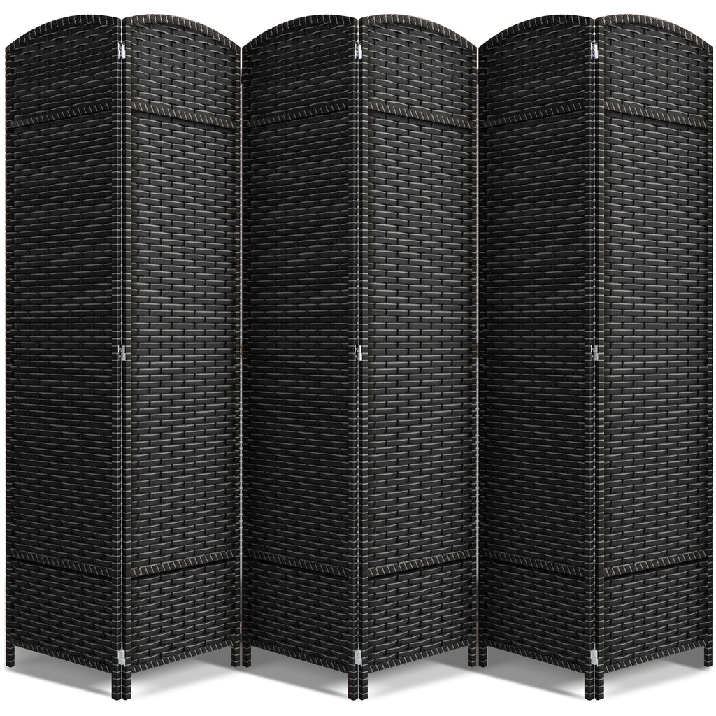 Sorbus Foldable Room Divider, Mesh Privacy Screen (6 Panel, Black)