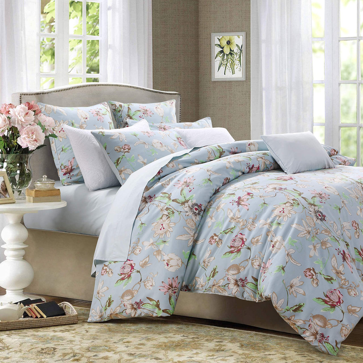 Brandream Paisley Duvet Cover King Size Gold Classy Regal Themed Luxurious Boho Bedding Super Soft Egyptian Cotton 3 Piece Modern 800-Thread-Count Duvet Quilt Cover Set