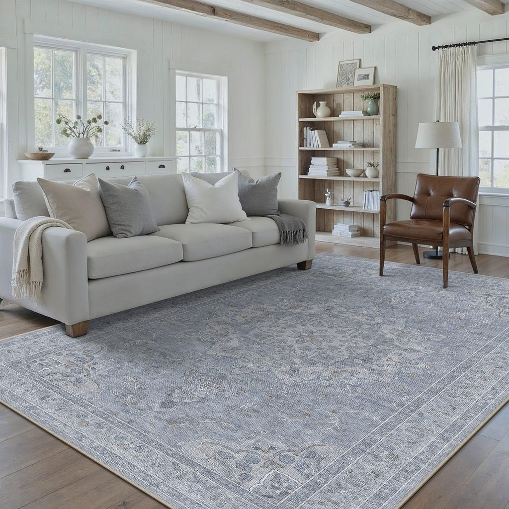 HUGEAR 8x10 Beige Neutral Area Rugs Washable Rug Carpet