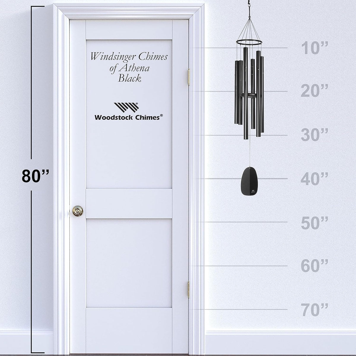 Woodstock Chimes Signature Collection, Windsinger Chimes of Orpheus, 54'' Silver Wind Chimes for Outdoor, Patio, Home or Garden Décor (WWOS)
