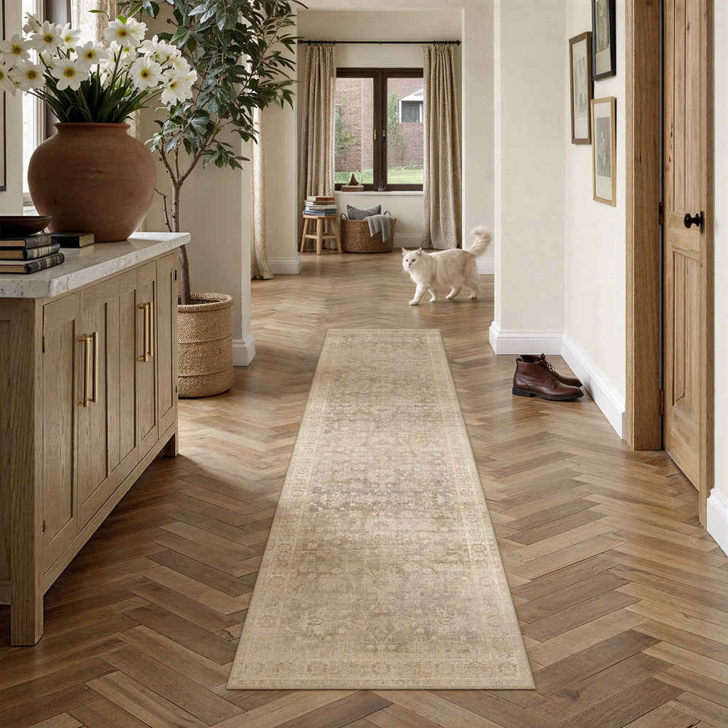 HUGEAR 8x10 Beige Neutral Area Rugs Washable Rug Carpet