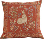 Medieval Rabbit I Tapestry Throw Pillow Cover 19"x19" With Invisible Zipper