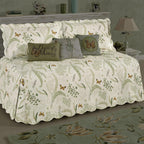 Touch of Class Floral Butterfly Eden Daybed Set, Eggshell, 3 Pc Set