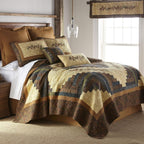 Donna Sharp Cotton Twin Quilt - Cabin Raising Pine Cone, 68" x 90"