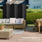 Sorbus Foldable Room Divider, Mesh Privacy Screen (6 Panel, Black)