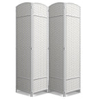 Sorbus Foldable Room Divider, Mesh Privacy Screen (6 Panel, Black)