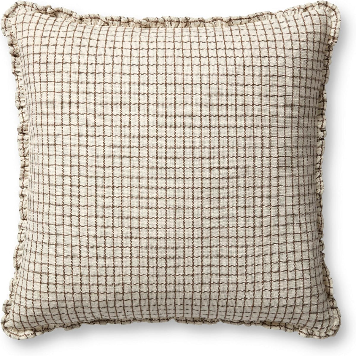 Loloi Chris Loves Julia Dinah Ivory/Earth 22" x 22" Cover w/Down Pillow