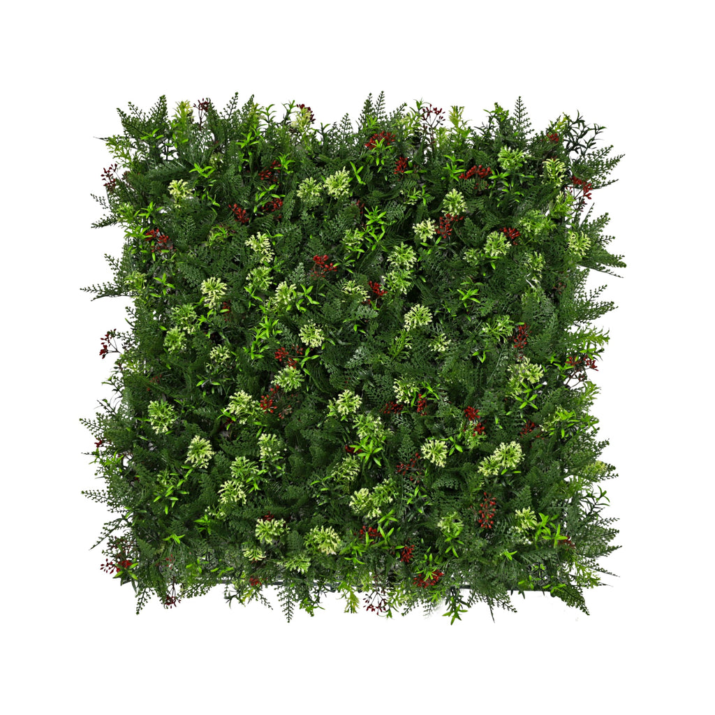 ECOOPTS 40"x40" Faux Ivy Privacy Fence Screen Artificial Boxwood Panels Topiary Hedge Plants for Indoor Outdoor Decoration, #6 Mixed Leave, 3 Packs