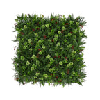 ECOOPTS 20"x20" Faux Ivy Privacy Fence Screen Artificial Boxwood Panels Topiary Hedge Plants for Indoor Outdoor Decoration, #8 Mixed Leaves, 18 Packs