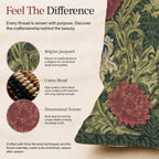 William Morris Chrysanthemum Multi Tapestry Throw Pillow Cover 16 x 16 in