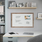 U Brands Dry Erase White Board, 24" x 36", Magnetic, Rustic Wood Frame