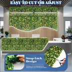 ECOOPTS 40"x40" Faux Ivy Privacy Fence Screen Artificial Boxwood Panels Topiary Hedge Plants for Indoor Outdoor Decoration, #6 Mixed Leave, 3 Packs